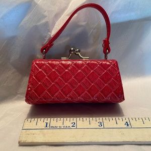 NWOT Red mini purse/ change purse/ lipstick holder